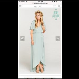 Show Me Your Mumu Sophia Wrap Dress SILVER SAGE